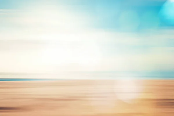 Een Zeegezicht Abstracte Beach Achtergrond Pannen Bewegingsonscherpte Bokeh Licht Van — Stockfoto
