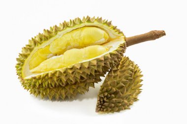 Durian meyvesi beyaz arka plan üzerinde. Tayland meyve.