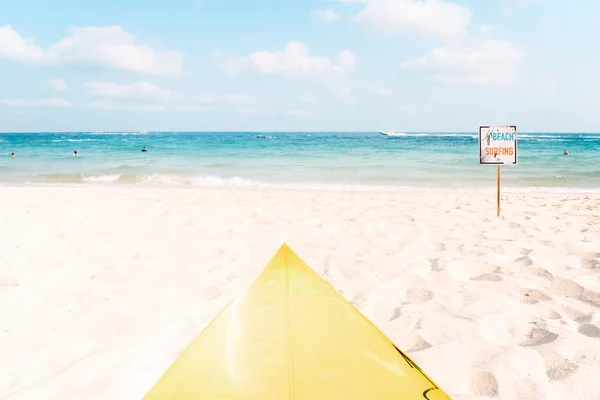 Tropischer Strand Sommer Strandschild Für Surfgebiet Farbfilter Mit Vintage Effekt — Stockfoto