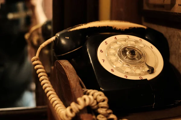 Sammlerstücke Und Dekoration Klassische Und Alte Telefonhörer Retro Technologie Vintage — Stockfoto