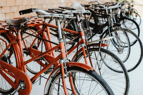 Vintage Bicycles Collectibles Retro Vehicle Transportation Vintage Color Tone — 스톡 사진