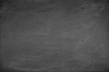 Tebeşir tozu parçacığı desenli kara tahta. Sınıf, eğitim ve tasarım konsepti için boş karatahta arka planı. 