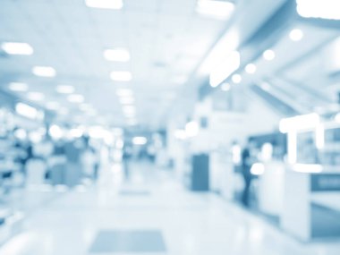 Tasarım için soyut tıbbi altyapı. Hastanenin bulanık eczanesi mi yoksa klinik mi?. 