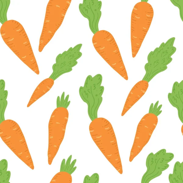 Carrot seamless pattern. Simple vector illustration — Stock Vector