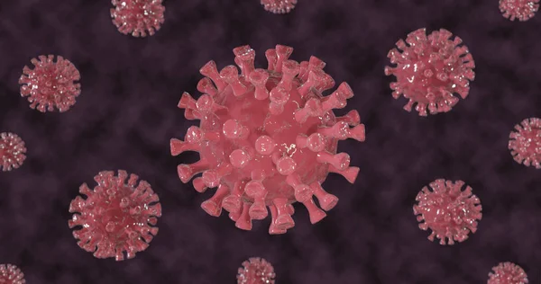 Coronavirus 3d illustration. 3d render