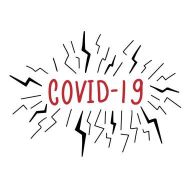 Covid-19 vektör çizimi.