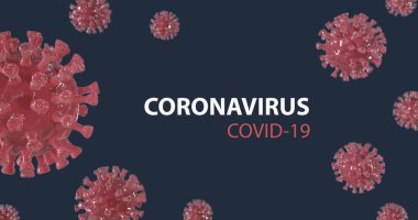 Coronavirus 3 boyutlu illüstrasyon. 3d hazırlayıcı