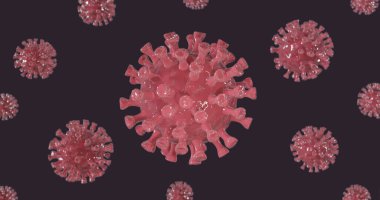Coronavirus 3 boyutlu illüstrasyon. 3d hazırlayıcı