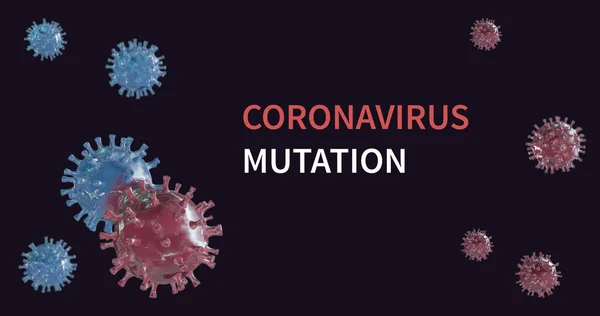 Virus and mutations process 3d illustartion. 3d render.