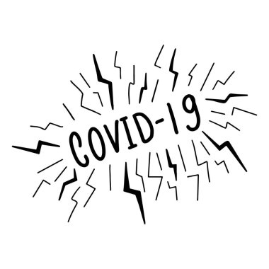 Covid-19 vektör çizimi.