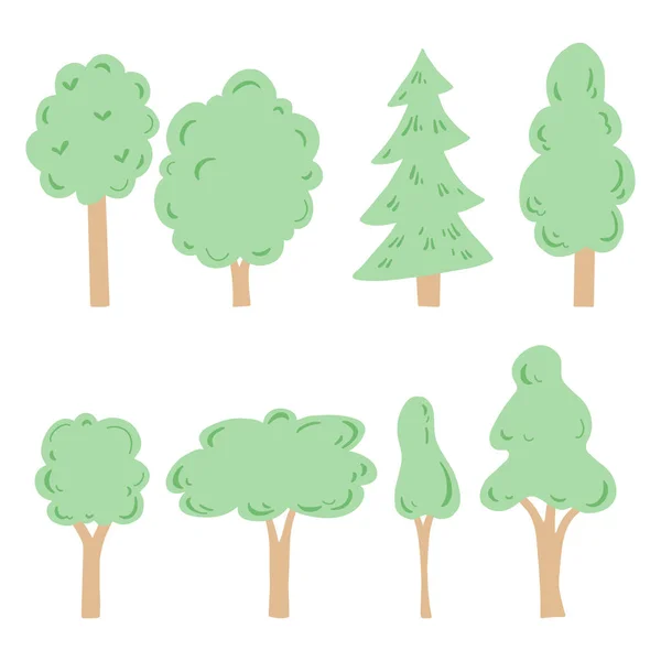 Un arbre à dessin animé. Illustration vectorielle . — Image vectorielle
