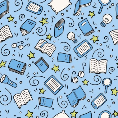 Kusursuz bir el çizimi kitabı örneği. Doodle biçim vektör illüstrasyonu.