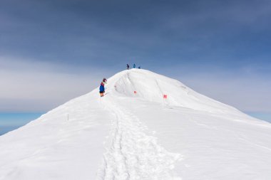 Caucasus / Russia - 22/05/2018 Group of climbers, acclimatization program in the mountains before climbing