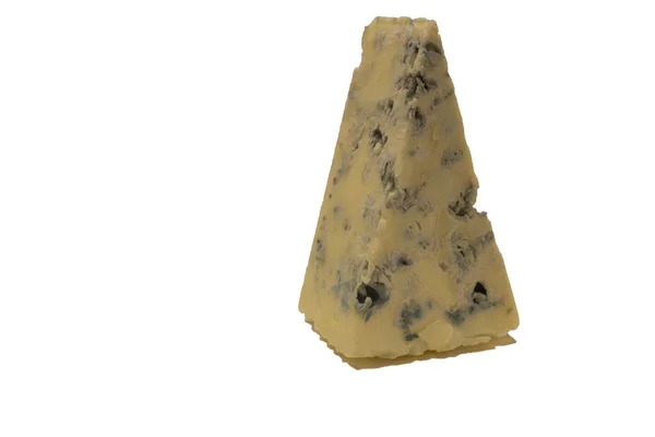 Beyaz bir arka plan üzerinde izole gorgonzola peyniri