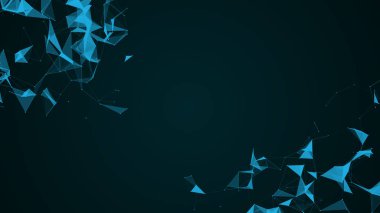 Soyut illüstrasyon arkaplan hareketi dönüşümü ve gelecekteki yenilikçi teknolojinin pleksus deseni üzerindeki titreşimli ışık ile dijital iş noktaları hattı iletişim bağlantısını merkezsizleştir