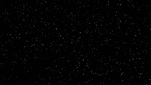 Abstrato Movimento Estrelas Brancas Pontos Neve Fundo Preto Isolado Galáxia — Fotografia de Stock