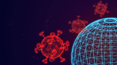 Virüs evriminin arka plan hareketi salgın hastalık salgınını yaydı Avrupa İtalya Coronavirus tedavisi ilaç tespiti bilimsel tıbbi teknoloji yenilik laboratuvarı araştırması ile