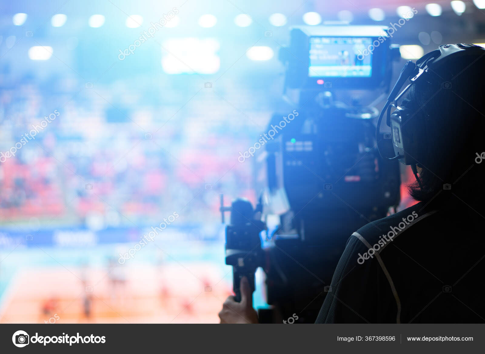 Blurred Background Professional Volleyball League Cup Championship International Competition Live Stock Photo by ©Chan2545 367398596