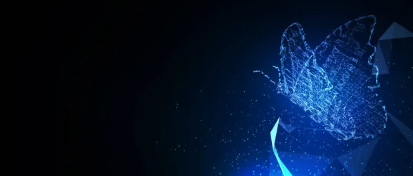 Kelebek soyut dijital yenilik geleceksel dönüşüm konsepti Coronavirus krizinden sonra yeni normal sosyal tecrit, dünya dışı yaşam değişimi düzensiz strateji liderliği.