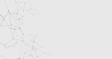 Soyut illüstrasyon arkaplan hareketi dönüşümü ve gelecekteki yenilikçi teknolojinin pleksus deseni üzerindeki titreşimli ışık ile dijital iş noktaları hattı iletişim bağlantısını merkezsizleştir