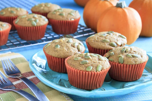 Fresh Baked Pumpkin Muffins — Stock Photo, Image