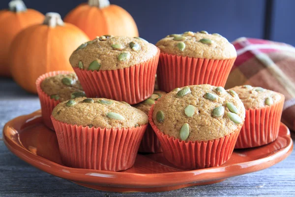 Muffin di zucca appena sfornati — Foto Stock