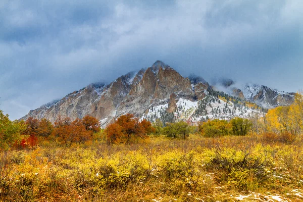 Colore autunno e neve in Colorado — Foto Stock