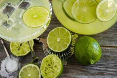Classic Lime Margarita Drinks clipart