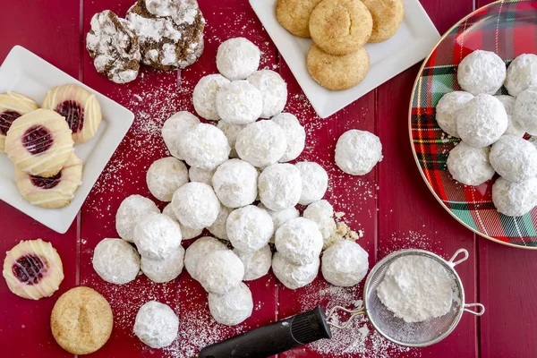 Traditional home baked Christmas cookies — Stock Photo, Image
