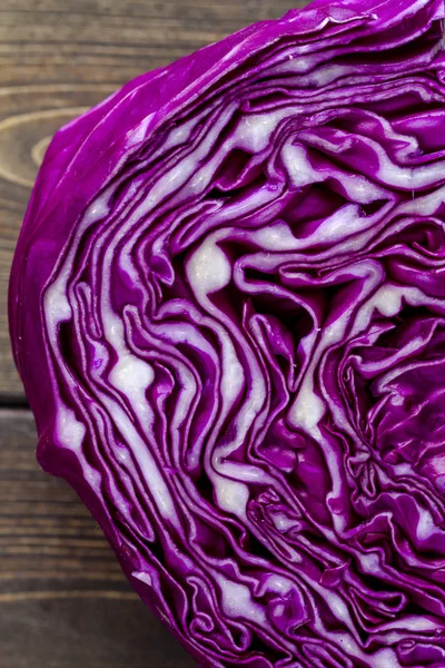 Close up of purple red cabbage head