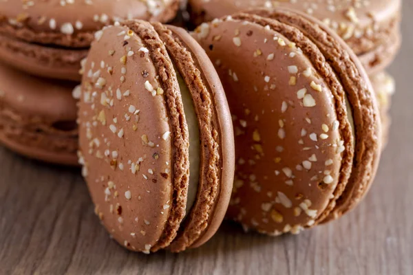 Macarrones franceses al horno con sabor a almendra — Foto de Stock