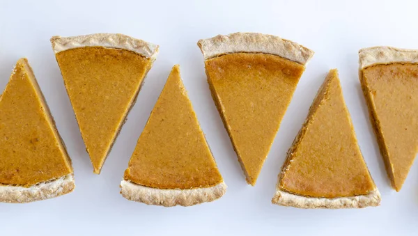 Fresh homemade pumpkin pie slices — Stock Photo, Image