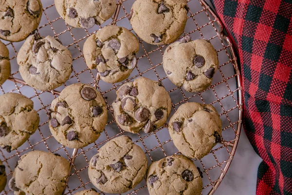 Homemade double chocolate chip cookies