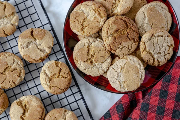 Домашнее печенье Gingerdoodle на праздники — стоковое фото