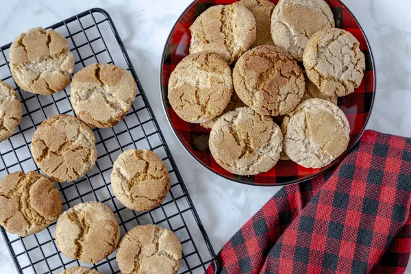 Homemade Gingerdoodle cookies for the holidays — 스톡 사진