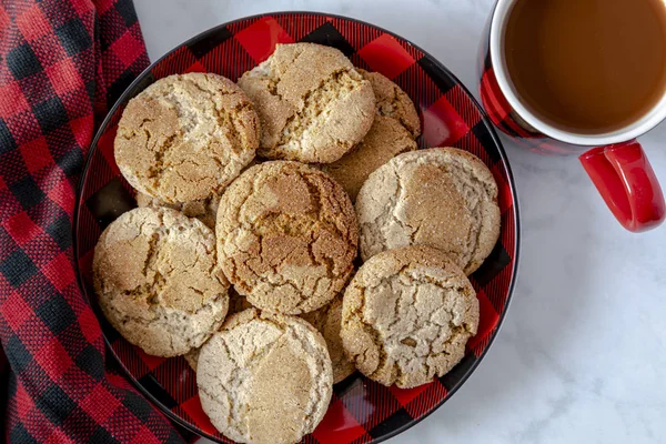Homemade Gingerdoodle cookies for the holidays — Stock Photo, Image