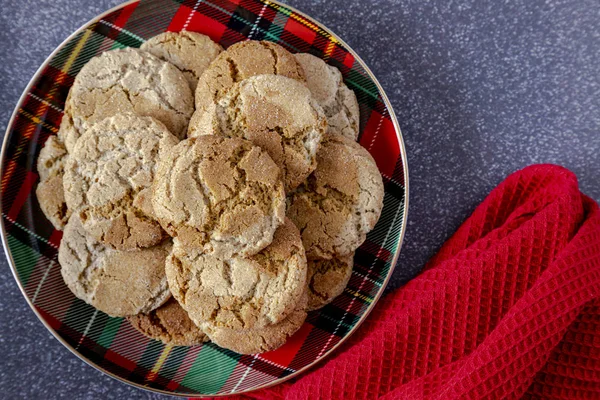 Homemade Gingerdoodle cookies for the holidays — 스톡 사진