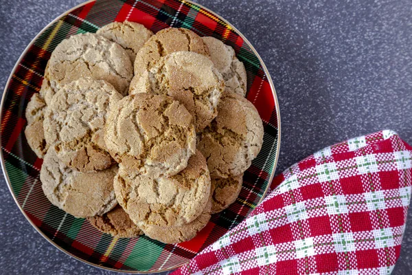 Homemade Gingerdoodle cookies for the holidays — 스톡 사진