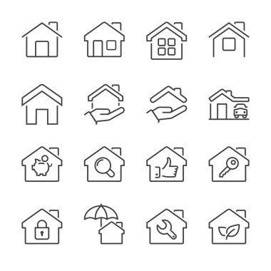 ev ince çizgi Iconset