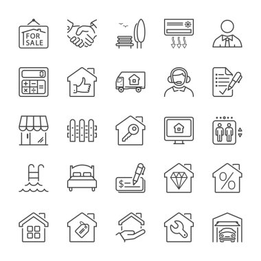 İnşaat ve gayrimenkul hattı Iconset 2