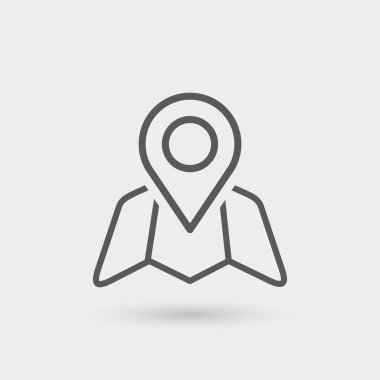 konumu harita satırı simgesi