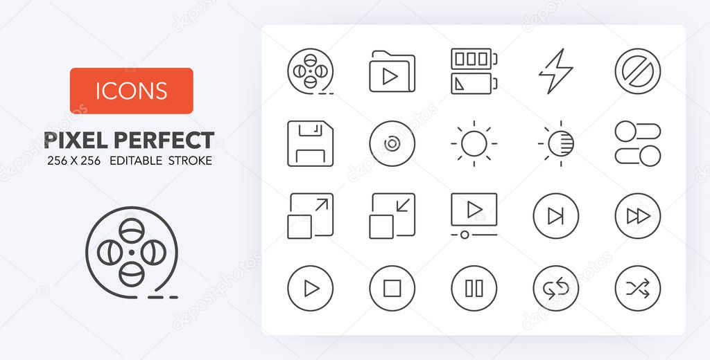 user interface 4 line icons 256 x 256