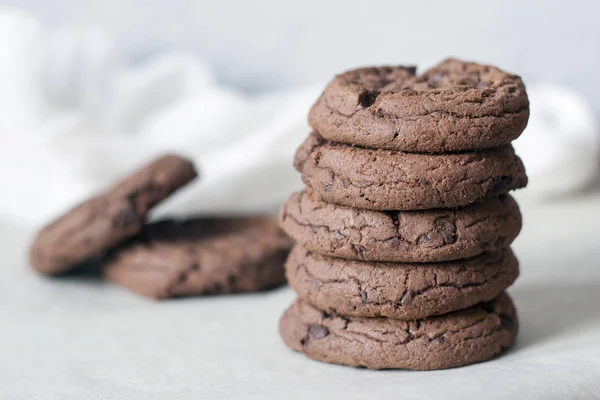 Galletas Brownie Con Chispas Chocolate — Foto de Stock