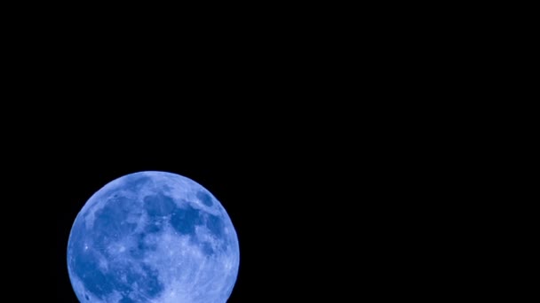 Luna piena luminosa tra nuvole in movimento — Video Stock