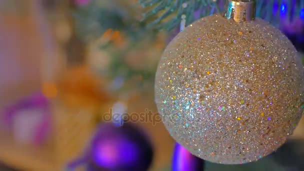 Christmas tree ball toy — Stock Video