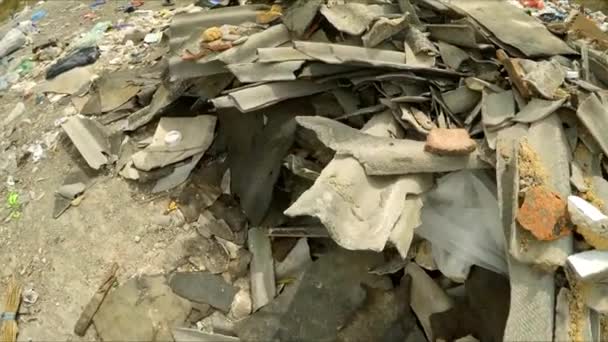 城市垃圾填埋场的工业废料。鸟瞰图. — 图库视频影像
