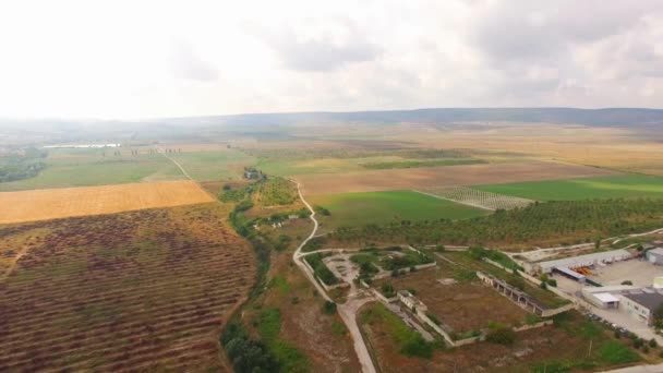 Panorama do campo dividido em partes — Vídeo de Stock