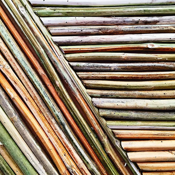 Cáñamo fibra de cáscara madera textura madera decoración de la pared interior casa de diseño . — Foto de Stock