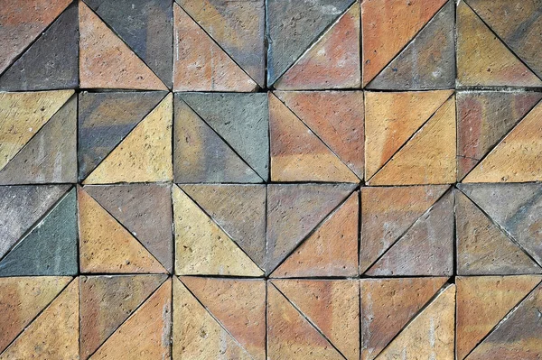 Gamla vintage lergods väggplattor mönster hantverk från thailand public. — Stockfoto