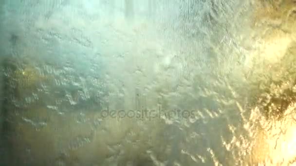 Hd dinner slow water curtain close up abstrakter Hintergrund — Stockvideo